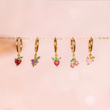 18k Plated Zircon Charms for DIY Earrings