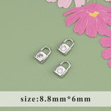 18k Rhodium Plated Copper Zircon DIY Pendant 10pcs/lot