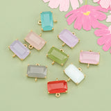 Nickel Free 18k Plated Copper Zircon Charms DIY Earring Pendants 6pcs/lot