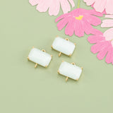 Nickel Free 18k Plated Copper Zircon Charms DIY Earring Pendants 6pcs/lot