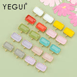 Nickel Free 18k Plated Copper Zircon Charms DIY Earring Pendants 6pcs/lot