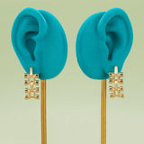 18k Rhodium Plated Drop Earrings for Women