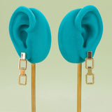 18k Rhodium Plated Drop Earrings for Women