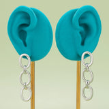 18k Rhodium Plated Drop Earrings for Women