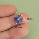 Petite Petal Charms 18K Plated Zircon Pendants 6pcs