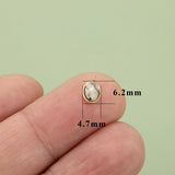 316L Stainless Steel Natural Stone DIY Pendants 4pcs/lot