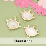 18k Plated Copper Natural Stone Charms DIY Pendants 4pcs/lot