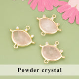18k Plated Copper Natural Stone Charms DIY Pendants 4pcs/lot