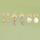 18k Rhodium Plated Copper Zircon Charms for DIY Earrings