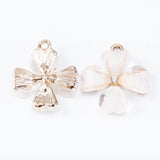 20 PCS Flower Crystal Charms Alloy Jewelry Pendants for DIY Craft - JS2131