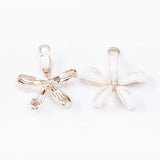 20 PCS Flower Crystal Charms Alloy Jewelry Pendants for DIY Craft - JS2131