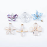 20 PCS Flower Crystal Charms Alloy Jewelry Pendants for DIY Craft - JS2131