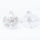20 PCS Flower Crystal Charms Alloy Jewelry Pendants for DIY Craft - JS2131