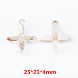20 PCS Flower Crystal Charms Alloy Jewelry Pendants for DIY Craft - JS2131