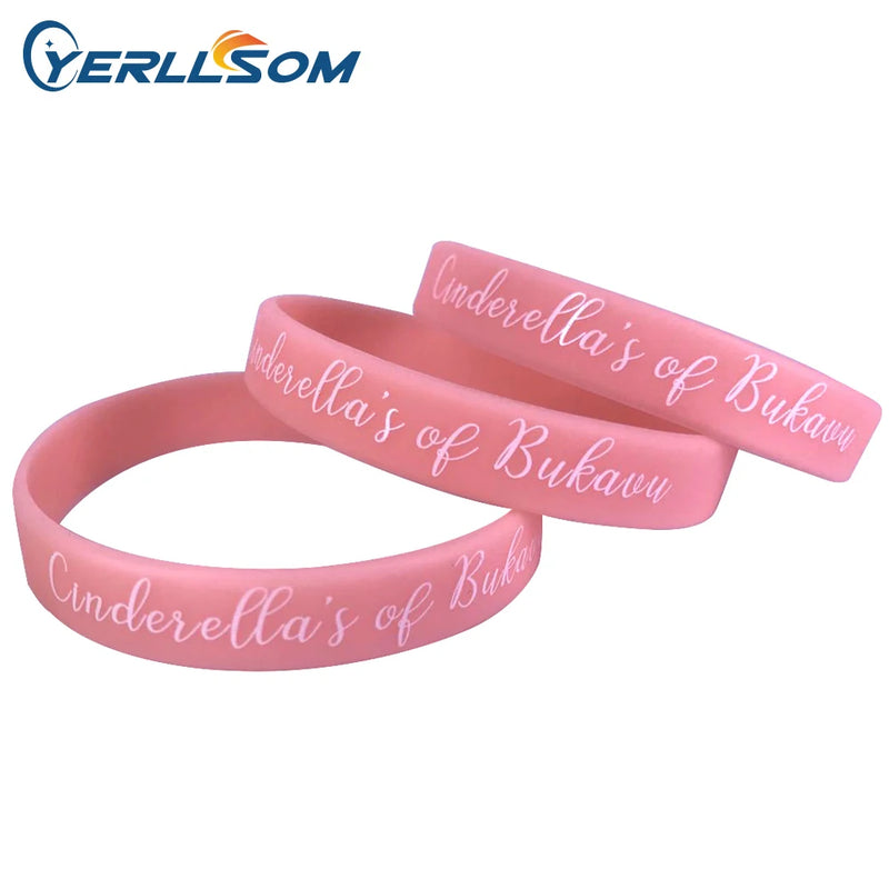 25PCS Silicone Bracelets with Printed Words for Promotional YS20010901