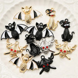 10pcs Bat Charms DIY Necklace Making Accessories