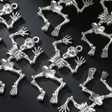 10pcs Skeleton Body Skull Charms DIY Necklace Keychain 50*27MM