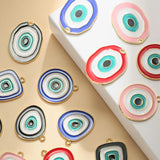 14pcs Enamel Eye Charms DIY Necklace Bracelet Accessories