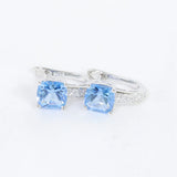 925 Silver Colorful Stone Hanggie Earrings For Women