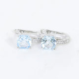 925 Silver Colorful Stone Hanggie Earrings For Women