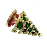 YF Enamelled Crystal & Pearl Christmas Tree Jewelry Box