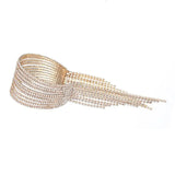 Sparkly Rhinestone Bangle Bracelet Silver Plated Crystal Bangles for Women
