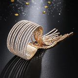 Sparkly Rhinestone Bangle Bracelet Silver Plated Crystal Bangles for Women