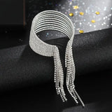 Sparkly Rhinestone Bangle Bracelet Silver Plated Crystal Bangles for Women