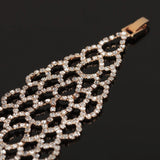 Rhinestone Jewelry Women Silver Crystal Link Bracelet Bangle Wedding