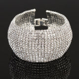 Rhinestone Link Bracelet Crystal Bangle Wedding Party Accessory