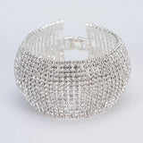 Rhinestone Link Bracelet Crystal Bangle Wedding Party Accessory