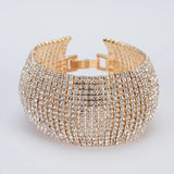 Rhinestone Link Bracelet Crystal Bangle Wedding Party Accessory