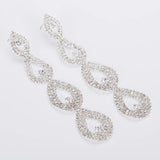 Christmas Crystal Drop Earrings Rhinestone Long Earring
