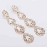 Christmas Crystal Drop Earrings Rhinestone Long Earring