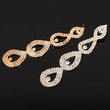 Christmas Crystal Drop Earrings Rhinestone Long Earring