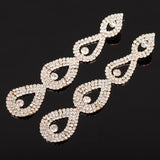 Christmas Crystal Drop Earrings Rhinestone Long Earring