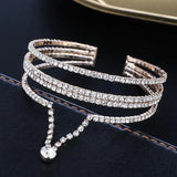 Crystal Charm Bangle Bracelet for Women B274