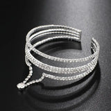 Crystal Charm Bangle Bracelet for Women B274