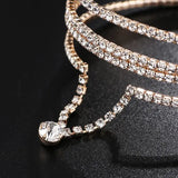 Crystal Charm Bangle Bracelet for Women B274