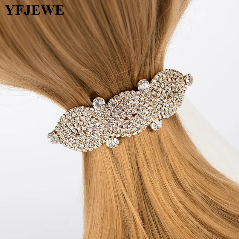 Rhinestone Flower Crystal Hair Clip Comb Bride's Bridesmaid Head Wear #H062