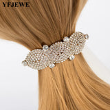 Rhinestone Flower Crystal Hair Clip Comb Bride's Bridesmaid Head Wear #H062