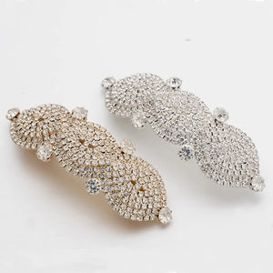 Rhinestone Flower Crystal Hair Clip Comb Bride's Bridesmaid Head Wear #H062