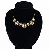 Vintage Crystal Necklace Gem Short Necklace Female N022