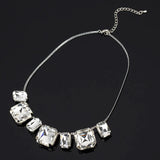 Vintage Crystal Necklace Gem Short Necklace Female N022