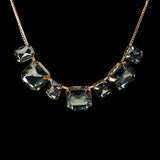Vintage Crystal Necklace Gem Short Necklace Female N022