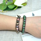 Natural Stones Beaded Wrap Bracelet Unique Friendship Bracelets Jewelry