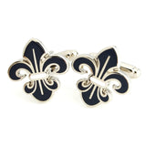 Enamel Fleur Di Lis Cufflinks - Flower Design