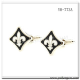 Enamel Fleur Di Lis Cufflinks - Flower Design