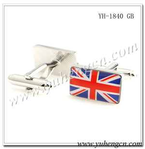 YH-1840 UK,Scotland,Spain,Netherlands Flag Cufflinks