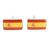 YH-1840 UK,Scotland,Spain,Netherlands Flag Cufflinks